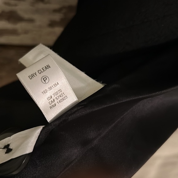 Like New!  Tall Black Loft Wool Belted High Neck Coat - Picture 5 of 9